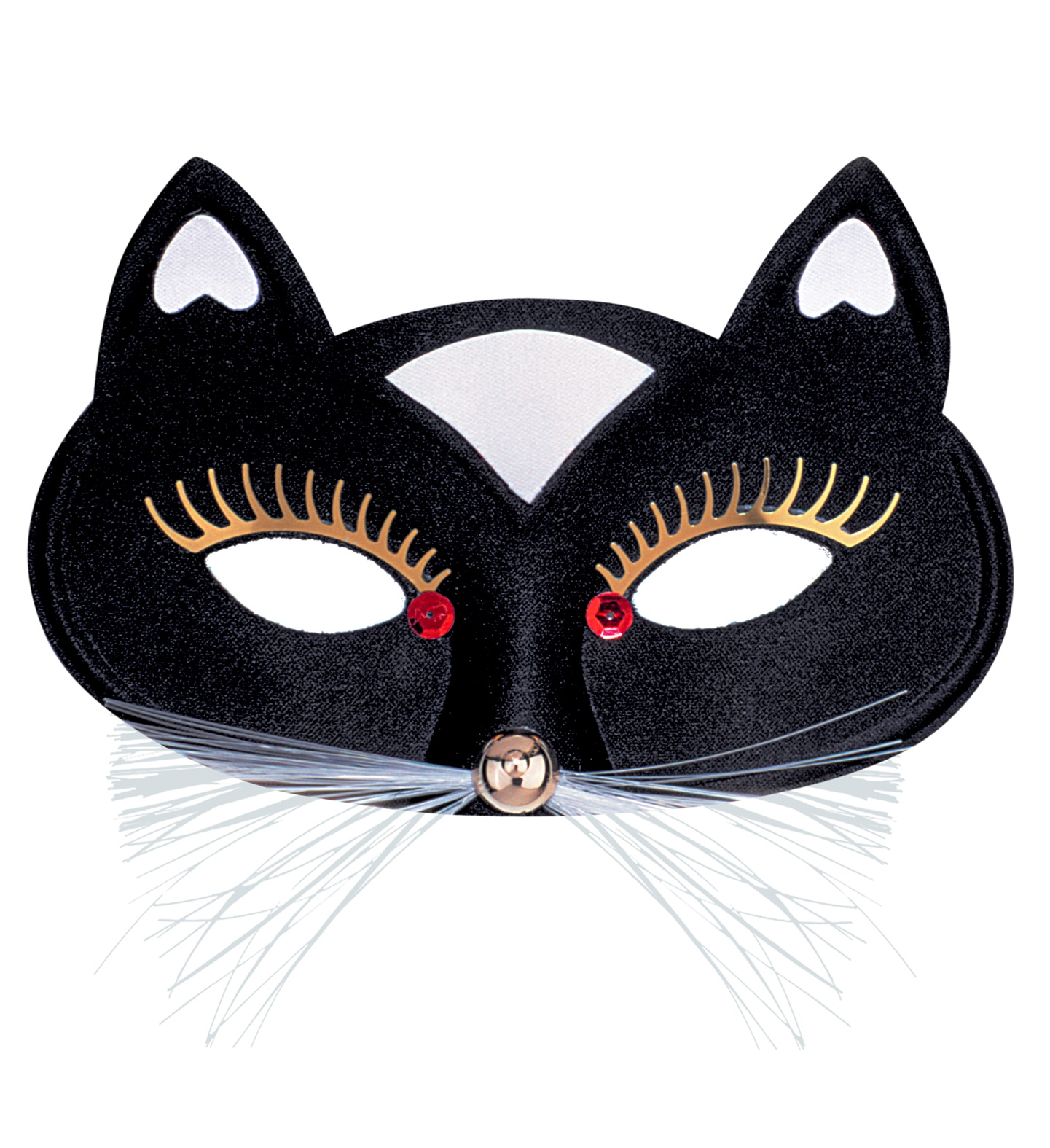 Maschera Domino Gatta Nero Accessorio Travestimento Carnevale Cosplay Feste a Tema - 64641