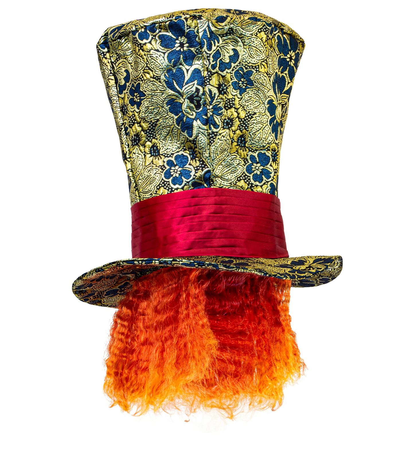 Cilindro con Capelli Cappellaio Matto Accessorio Travestimento Cosplay Carnevale Adulti - 74990