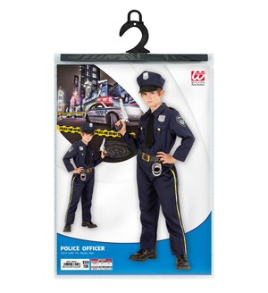 Costume Poliziotto Uniforme Completa con Cappello Travestimento Carnevale Cosplay Feste in Maschera - 7655
