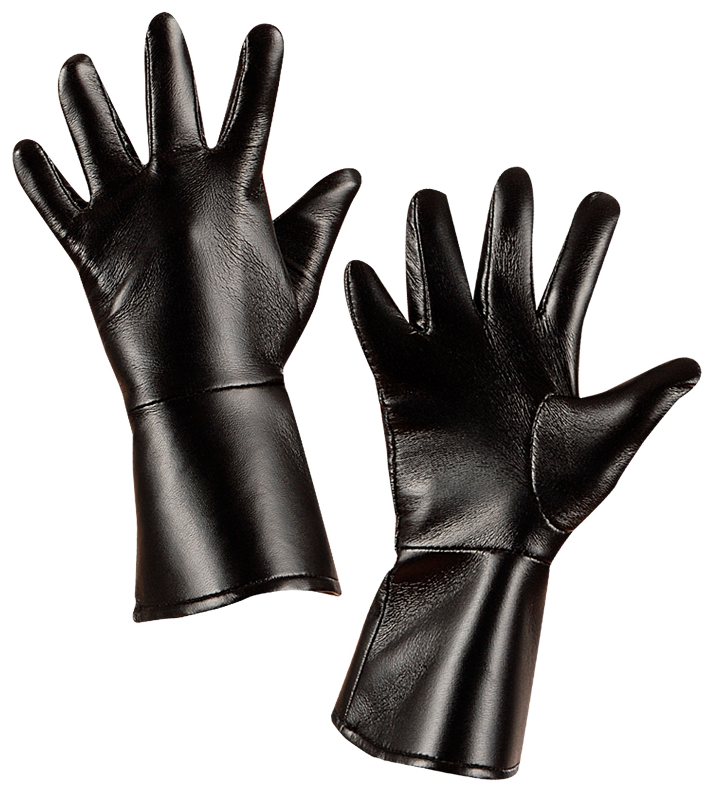Guanti Caratteriali Neri in Similpelle Accessorio Travestimenti Carnevale Halloween Cosplay - 8533b