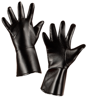 Guanti Caratteriali Neri in Similpelle Accessorio Travestimenti Carnevale Halloween Cosplay - 8533b