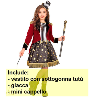 Costume Direttrice di Circo Travestimento Carnevale Cosplay Feste in Maschera - 9153
