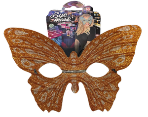 Maschera Domino Farfalla Arancione Accessorio Travestimento Carnevale Cosplay Feste a Tema - 6448f/a