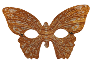 Maschera Domino Farfalla Arancione Accessorio Travestimento Carnevale Cosplay Feste a Tema - 6448f/a