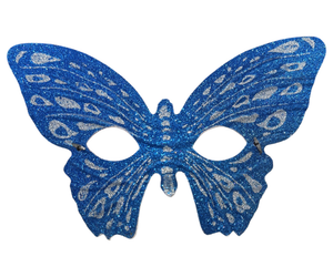 Maschera Domino Farfalla Blu Accessorio Travestimento Carnevale Cosplay Feste a Tema -6448f/b
