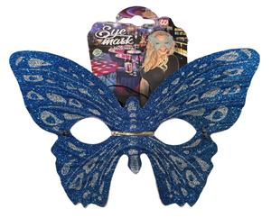 Maschera Domino Farfalla Blu Accessorio Travestimento Carnevale Cosplay Feste a Tema -6448f/b