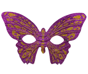 Maschera Domino Farfalla Viola Accessorio Travestimento Carnevale Cosplay Feste a Tema - 6448f/v