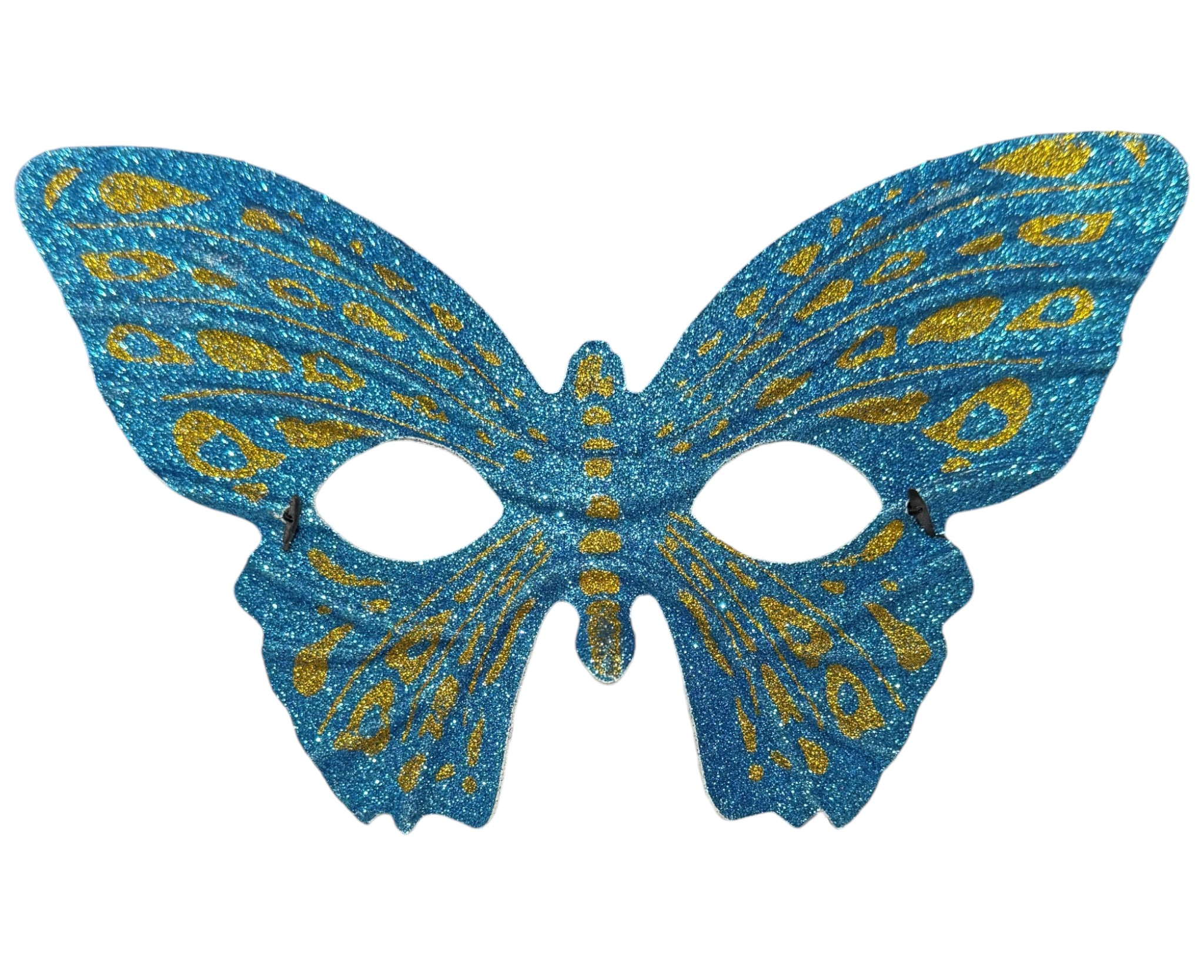 Maschera Domino Farfalla Azzurra Accessorio Travestimento Carnevale Cosplay Feste a Tema - 6448f/az