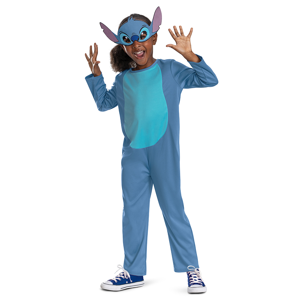 Costume Stitch DISNEY Tuta Intera e Mascherina Travestimento Carnevale Cosplay Festa in Maschera - 167899