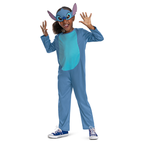 Costume Stitch DISNEY Tuta Intera e Mascherina Travestimento Carnevale Cosplay Festa in Maschera - 167899