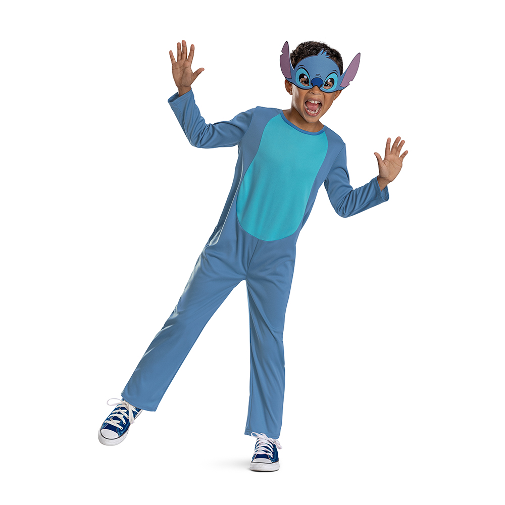 Costume Stitch DISNEY Tuta Intera e Mascherina Travestimento Carnevale Cosplay Festa in Maschera - 167899