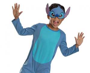 Costume Stitch DISNEY Tuta Intera e Mascherina Travestimento Carnevale Cosplay Festa in Maschera - 167899