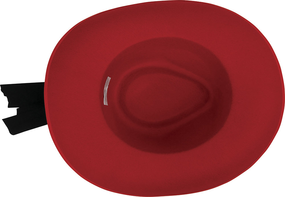 Cappello Rosso da Moschettiere con Piuma in Feltro Accessorio Travestimento Carnevale Bambino - 13098