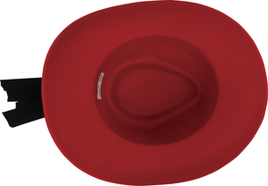 Cappello Rosso da Moschettiere con Piuma in Feltro Accessorio Travestimento Carnevale Bambino - 13098