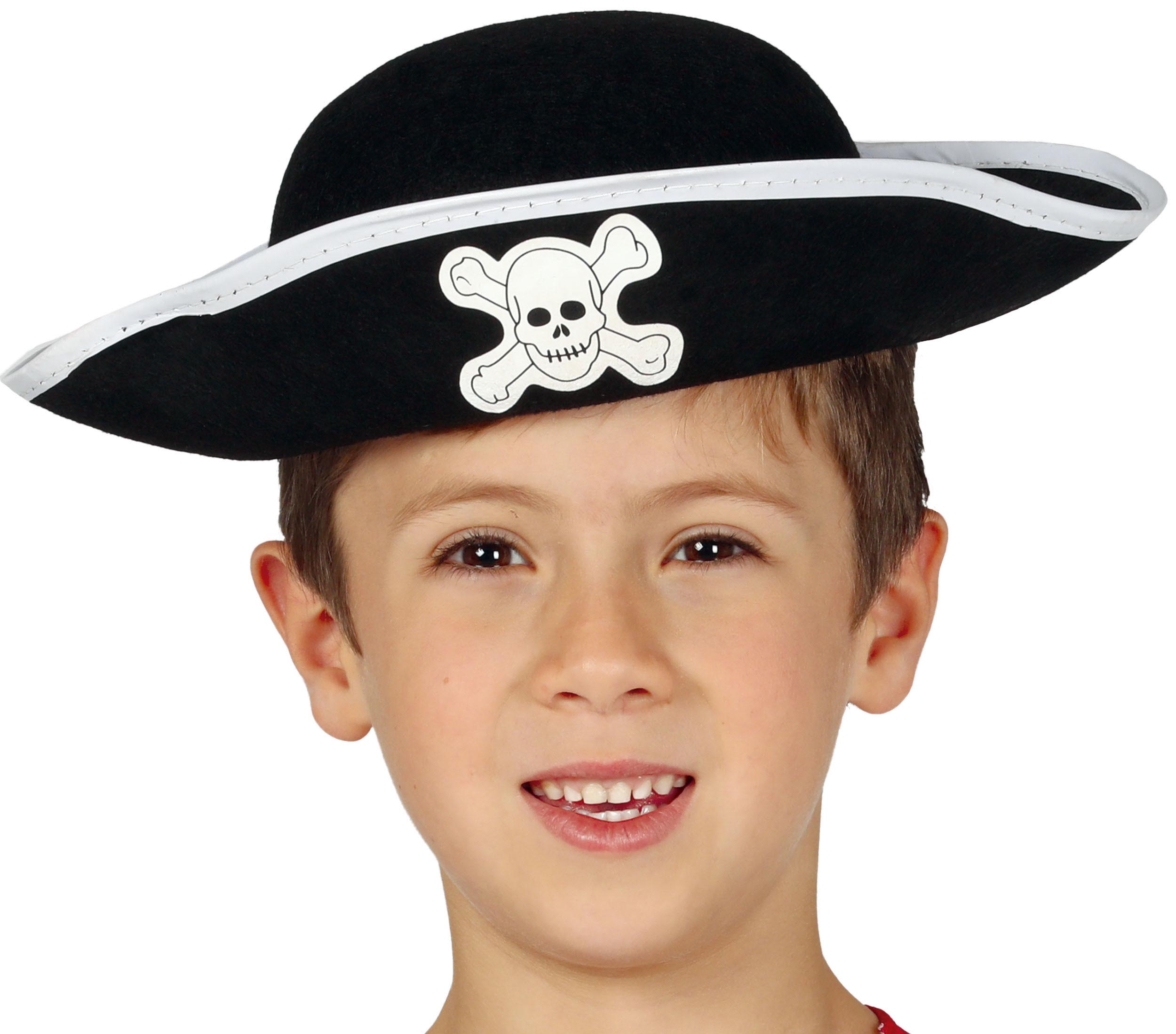 Cappello da Pirata con Teschio Accessorio Travestimento Carnevale Feste in Maschera - 13555
