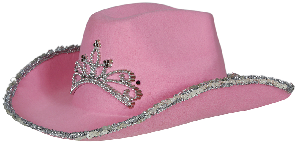 Cappello Rosa da Cowgirl Accessorio Travestimento Cowboy Carnevale Feste in Maschera - 13582
