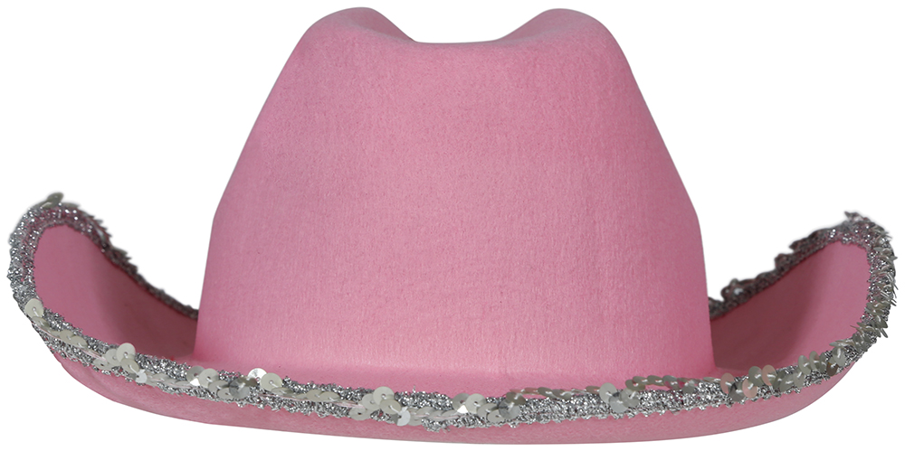 Cappello Rosa da Cowgirl Accessorio Travestimento Cowboy Carnevale Feste in Maschera - 13582