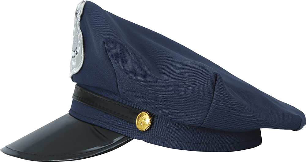 Cappello Poliziotto in Tessuto Accessorio Travestimento Carnevale Cosplay Feste in Maschera- 13875