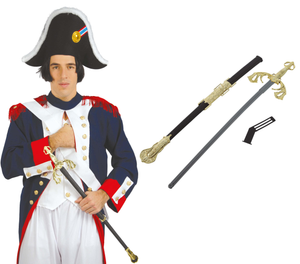 Spada Nobile con Fodero Decorato 72 CM Accessorio Travestimento Cosplay Carnevale - 16140