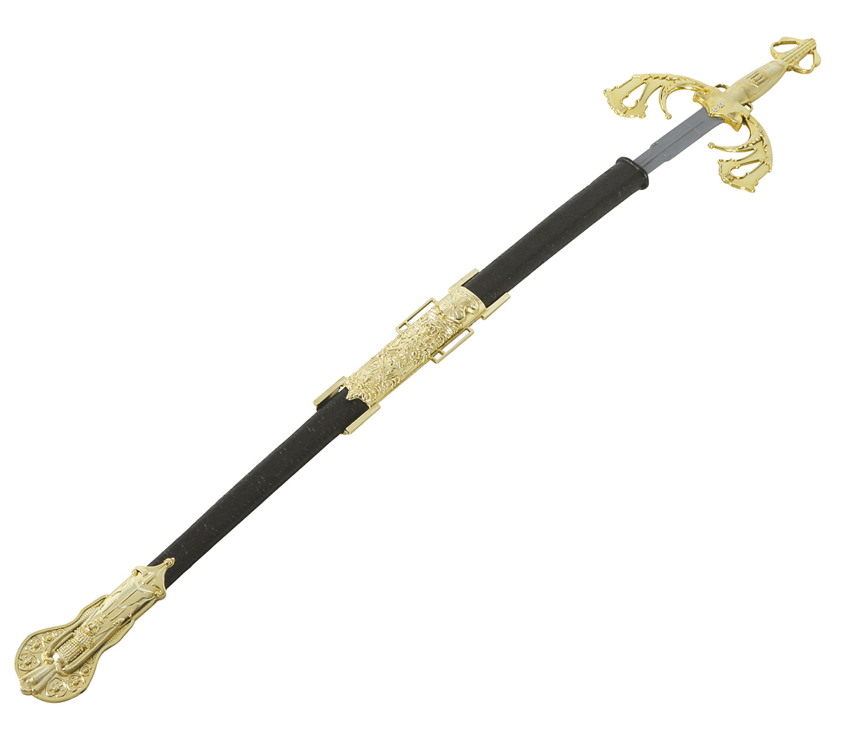 Spada Nobile con Fodero Decorato 72 CM Accessorio Travestimento Cosplay Carnevale - 16140