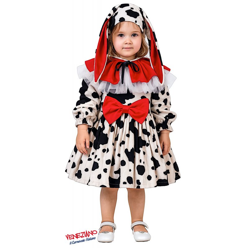 Vestito Carnevale Piccola Dalmata Baby Costume Travestimento Bambina-28121