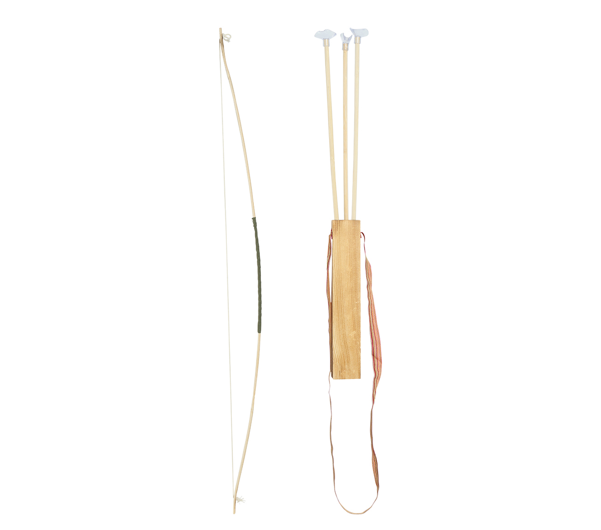Set Arciere 105 Arco Faretra in Legno 3 Frecce Accessorio Travestimento Cosplay Carnevale - 17413