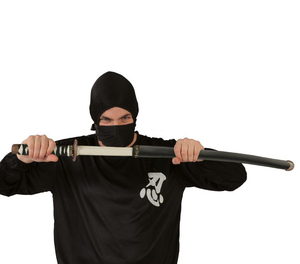 Spada Giapponese con Fodero 73 CM Accessorio Travestimento Cosplay Carnevale Ninja - 18349