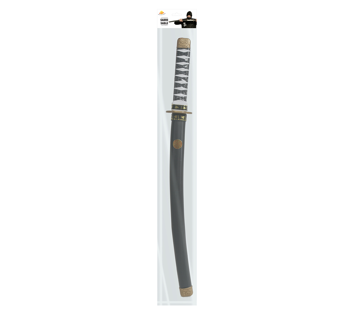 Spada Giapponese con Fodero 73 CM Accessorio Travestimento Cosplay Carnevale Ninja - 18349