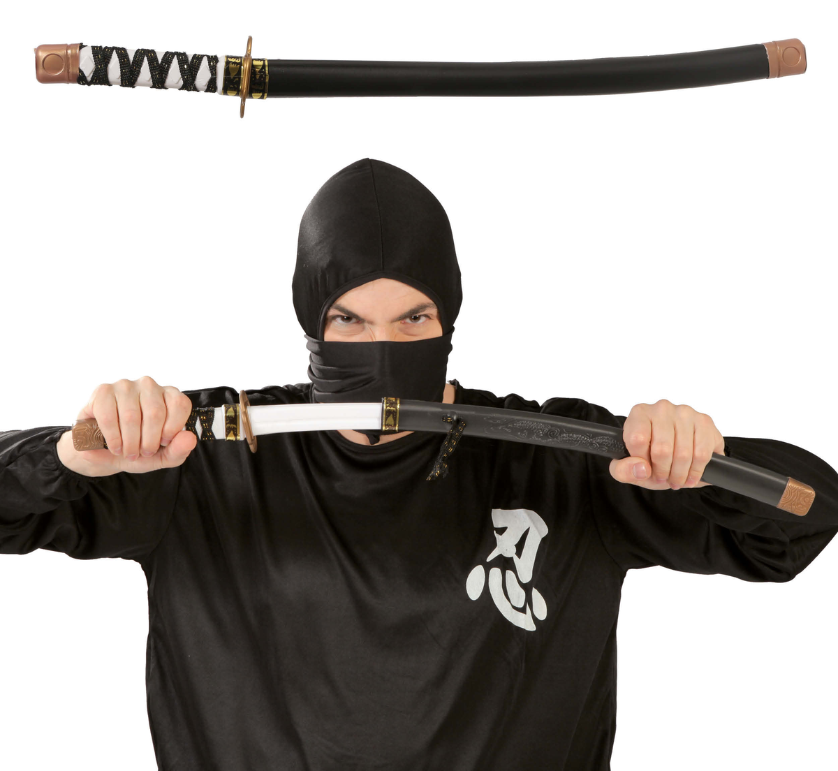 Spada Giapponese con Fodero 59 CM Accessorio Travestimento Cosplay Carnevale Ninja - 18350