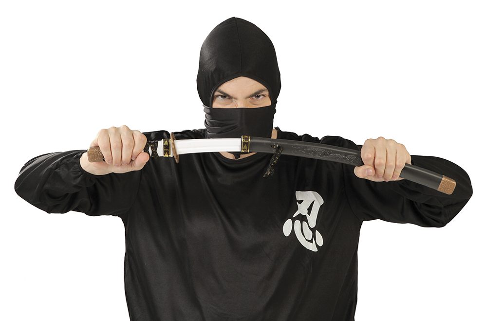 Spada Giapponese con Fodero 59 CM Accessorio Travestimento Cosplay Carnevale Ninja - 18350