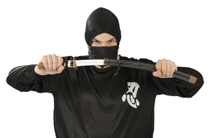 Spada Giapponese con Fodero 59 CM Accessorio Travestimento Cosplay Carnevale Ninja - 18350