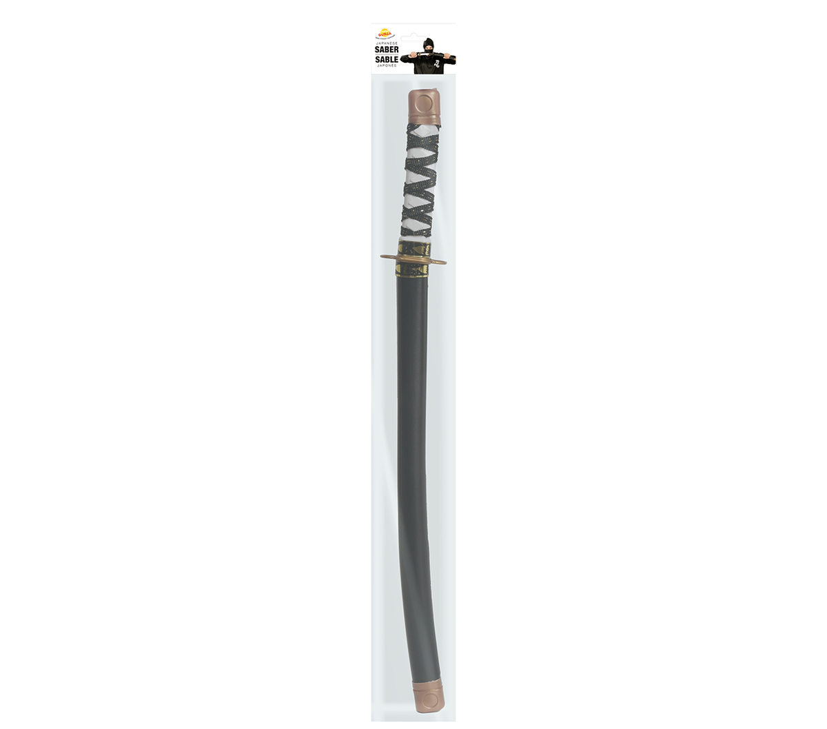 Spada Giapponese con Fodero 59 CM Accessorio Travestimento Cosplay Carnevale Ninja - 18350
