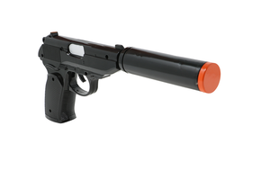 Pistola Giocattolo con Silenziatore 25 CM Accessorio Travestimento Carnevale Cosplay Feste in Maschera - 27025