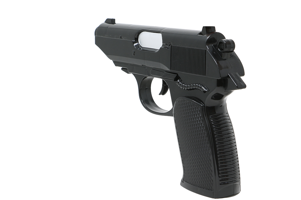 Pistola Giocattolo con Silenziatore 25 CM Accessorio Travestimento Carnevale Cosplay Feste in Maschera - 27025