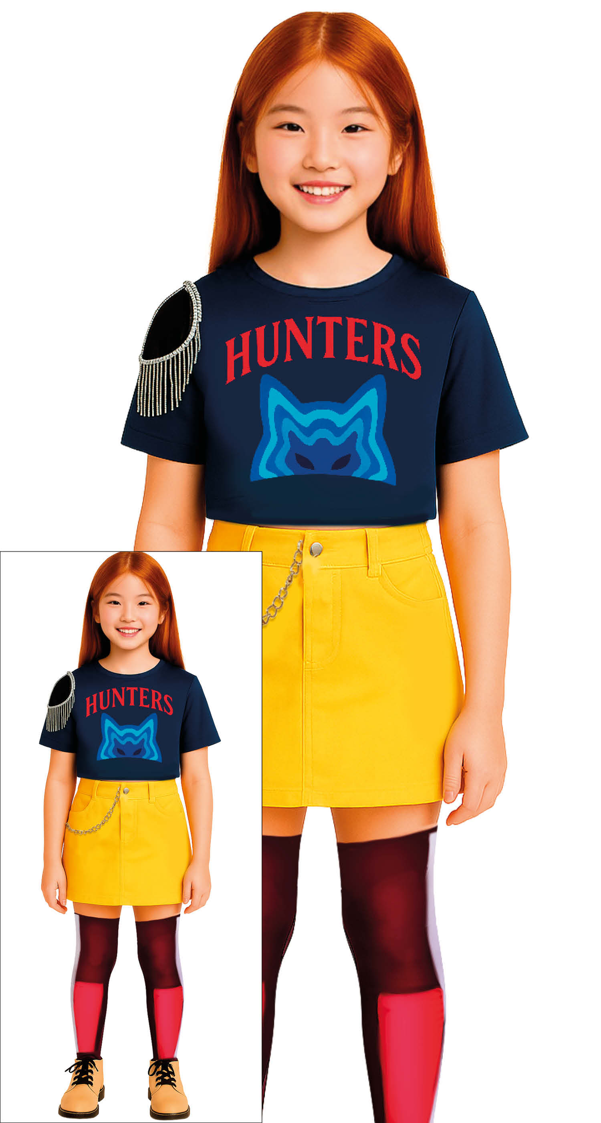 Costume K-Pop Star Hunter Travestimento Carnevale Cosplay Mira Huntrix Cacciatrice - 7879