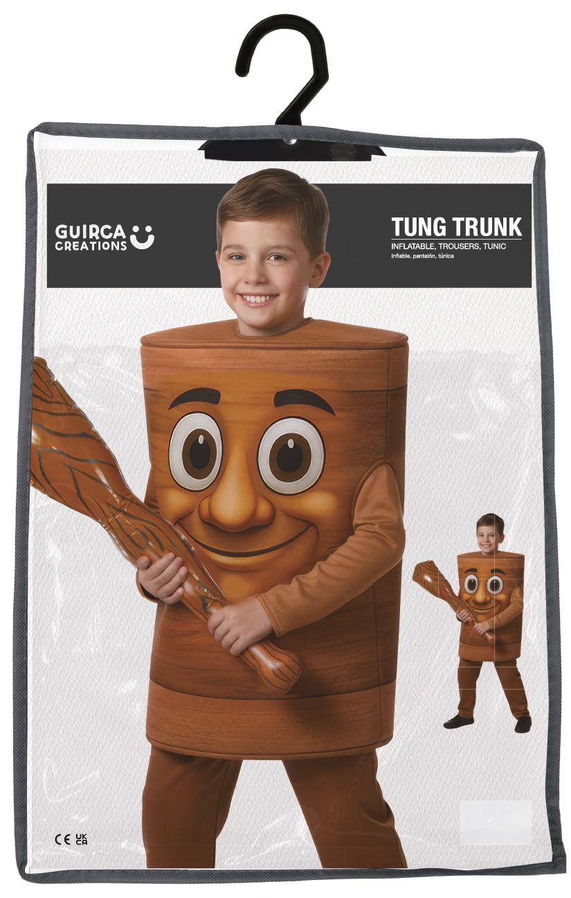 Costume Tung Trunk Uomo-Legno Travestimento Carnevale Cosplay Brainrot - 7880