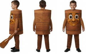 Costume Tung Trunk Uomo-Legno Travestimento Carnevale Cosplay Brainrot - 7880