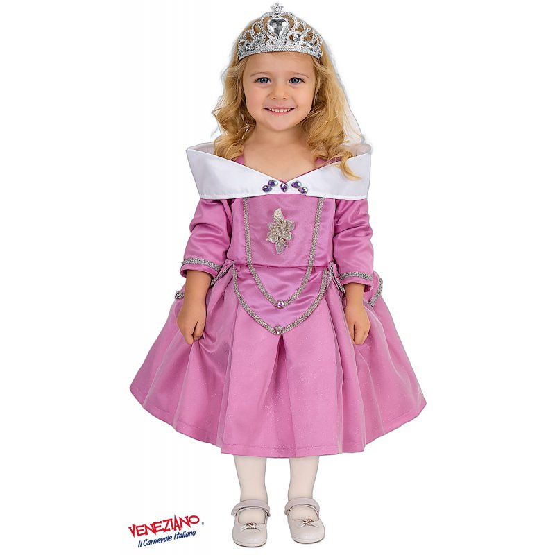 Vestito Carnevale Principessa Della Torre Incantata Costume Travestimento Bambina- 28153