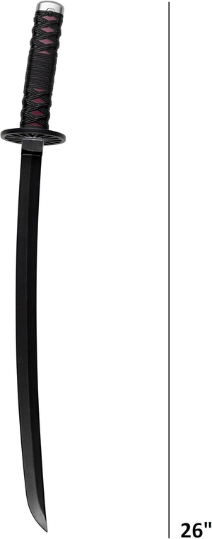 Spada Tanjiro Demon Slayer Katana 66 CM in Polietilene Accessorio Travestimento Carnevale Cosplay - 197999-20l