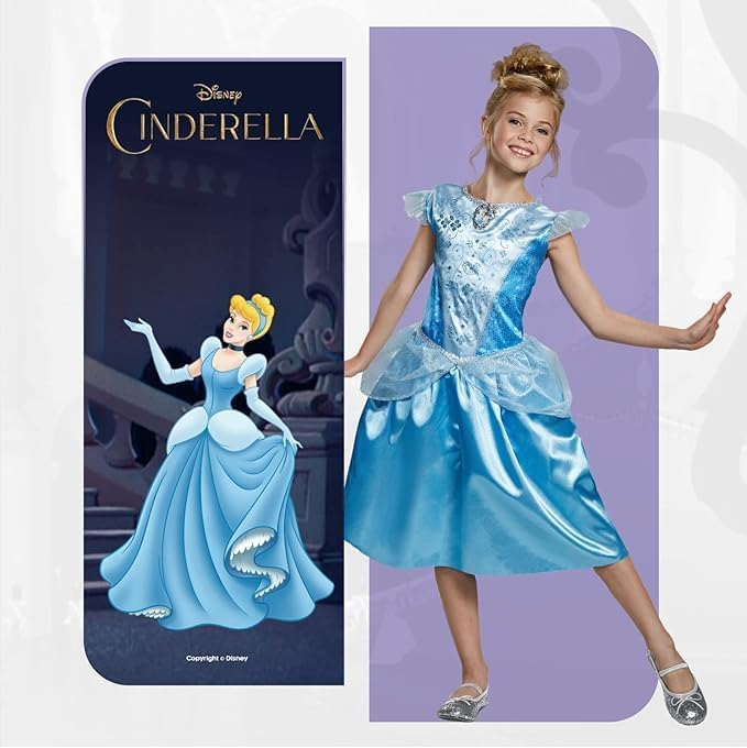 Costume Cenerentola Principesse DISNEY Vestito Travestimento Festa Carnevale in Maschera - 140499