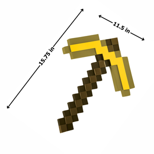 Piccone Dorato Gold Pickaxe Minecraft Accessorio Travestimento Cosplay - 112299-15l-6