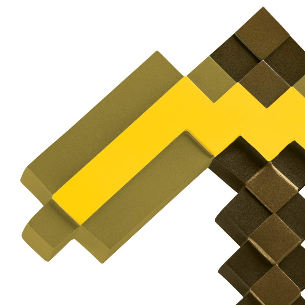 Piccone Dorato Gold Pickaxe Minecraft Accessorio Travestimento Cosplay - 112299-15l-6