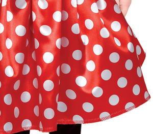 Costume Topolina Abito e Cerchietto con Orecchie Travestimento Minnie Carnevale - 8205