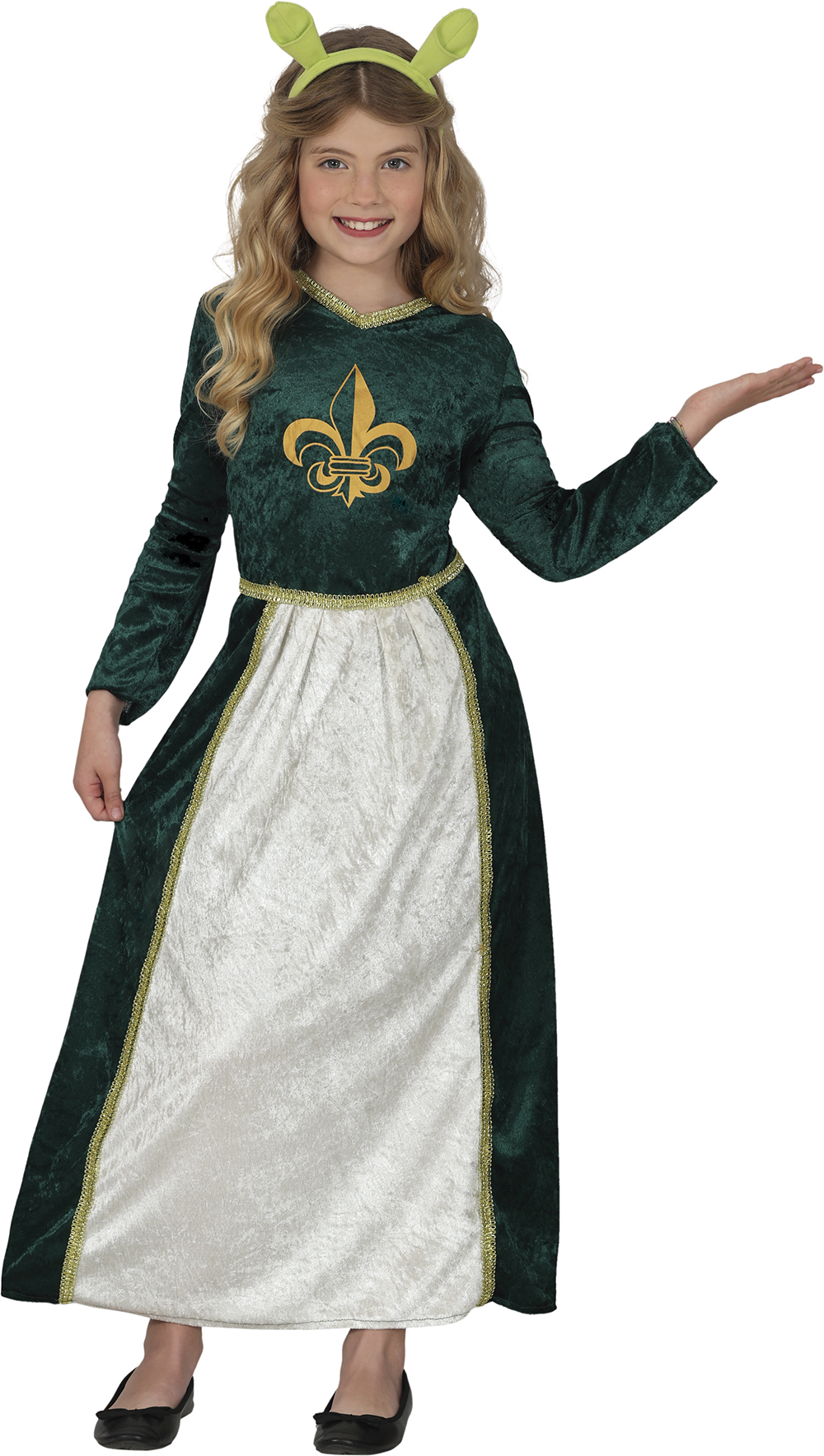 Costume Lady Abito Lungo Travestimento Carnevale Cosplay Fiona Festa in Maschera - 7875