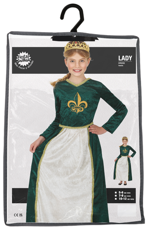 Costume Lady Abito Lungo Travestimento Carnevale Cosplay Fiona Festa in Maschera - 7875