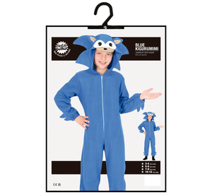 Costume da Riccio Blu Tuta con Cappuccio Travestimento Carnevale Cosplay Sonic - 8100
