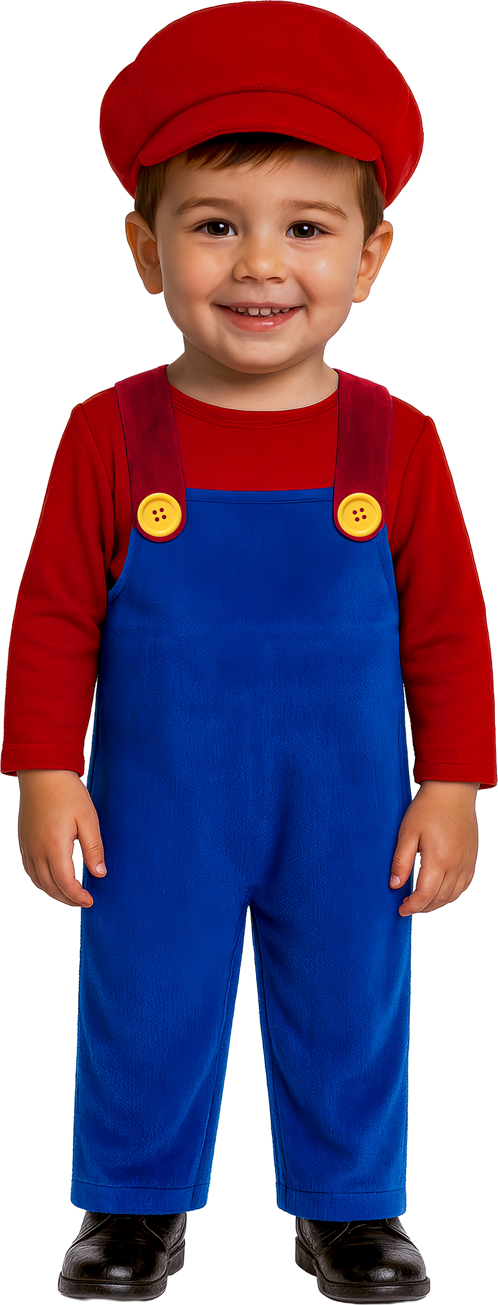 Costume da Macchinista Treno Idraulico Tuta Berretto Travestimento Carnevale Cosplay Super Mario- 8200