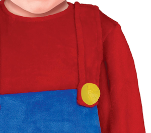 Costume da Macchinista Treno Idraulico Tuta Berretto Travestimento Carnevale Cosplay Super Mario- 8200