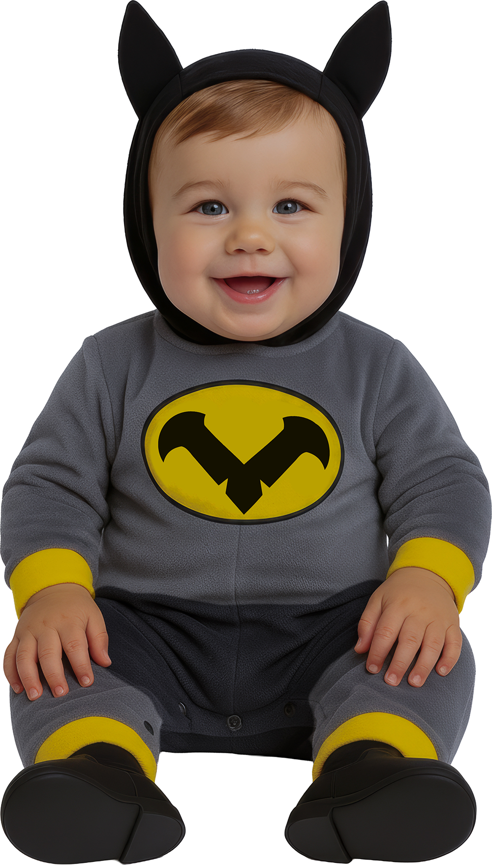 Costume Eroe Notturno Tuta con Cappuccio Travestimento Carnevale Cosplay Batman - 8206