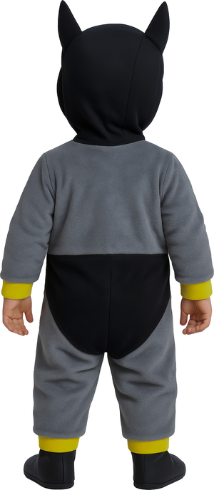 Costume Eroe Notturno Tuta con Cappuccio Travestimento Carnevale Cosplay Batman - 8206